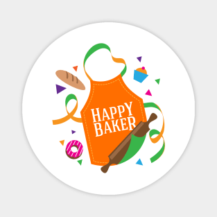 Happy Baker Apron Magnet